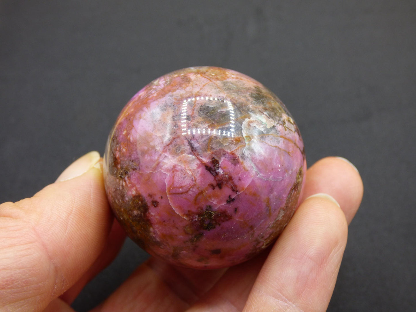 Kobalt Calcit Kugel *Rarität* rosa Pink Kristall Edelstein Deko Haus Sammler Geschenk Er Sie Mann Frau Freund Mineral Selten Heilstein