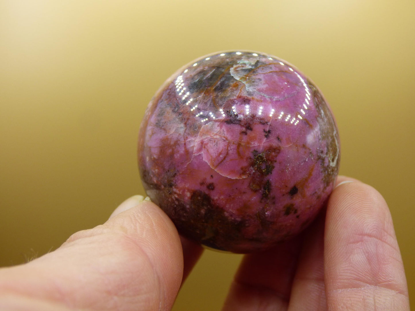 Kobalt Calcit Kugel *Rarität* rosa Pink Kristall Edelstein Deko Haus Sammler Geschenk Er Sie Mann Frau Freund Mineral Selten Heilstein