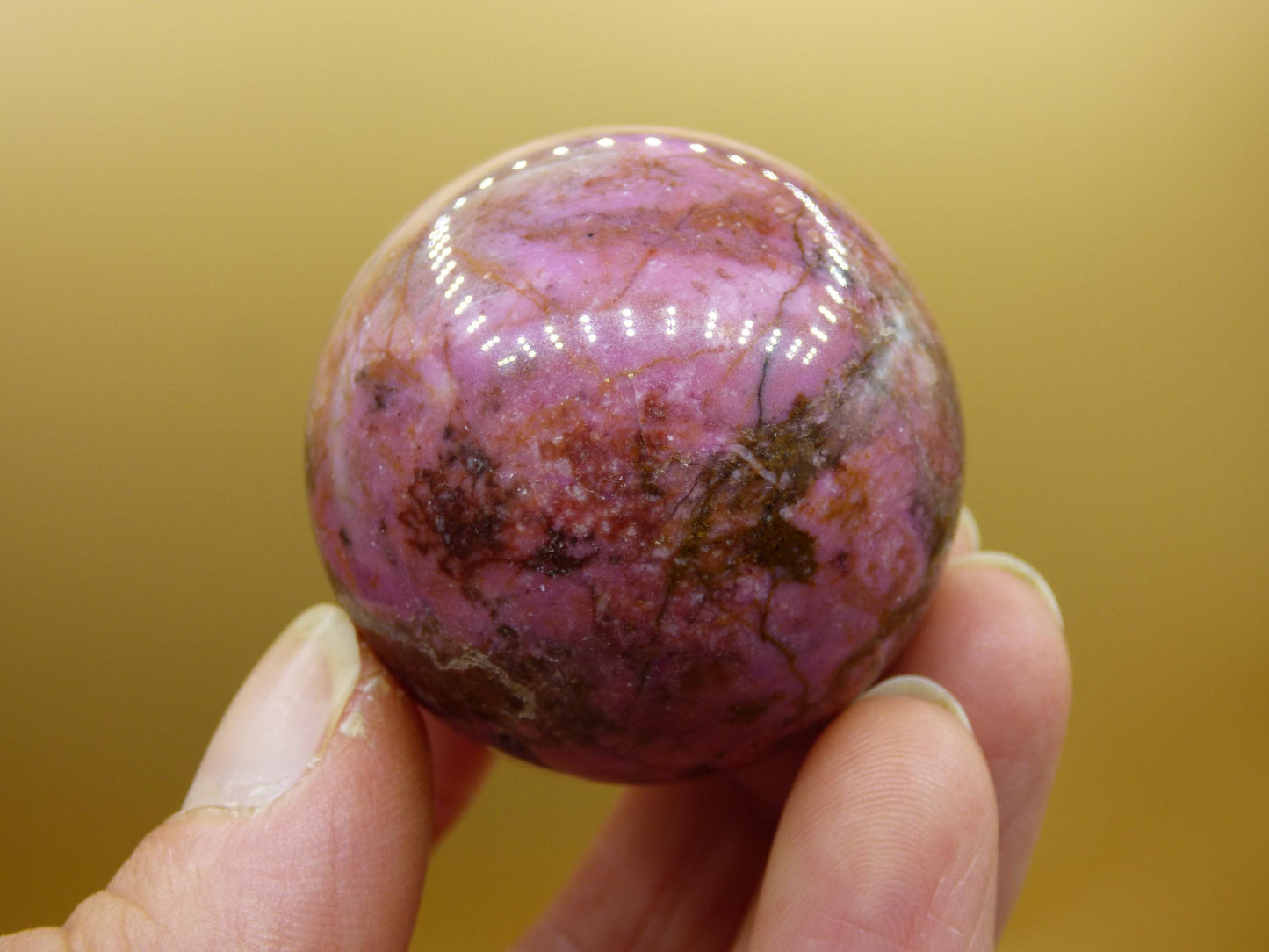 Kobalt Calcit Kugel *Rarität* rosa Pink Kristall Edelstein Deko Haus Sammler Geschenk Er Sie Mann Frau Freund Mineral Selten Heilstein