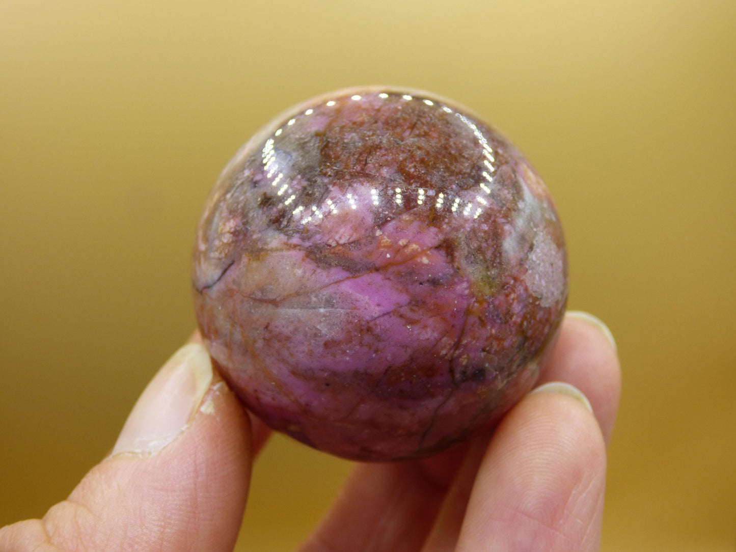 Kobalt Calcit Kugel *Rarität* rosa Pink Kristall Edelstein Deko Haus Sammler Geschenk Er Sie Mann Frau Freund Mineral Selten Heilstein