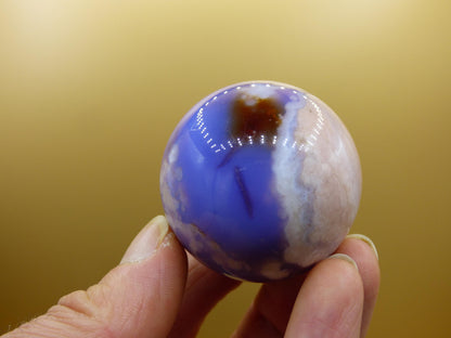 Blumen Achat blau Flower Blossom A- Edelstein Kugel Deko Kristall Sphere Meditation Heilstein Natur Geschenk Er Sie Mann Frau Selten Rarität