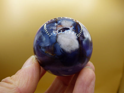 Blumen Achat blau Flower Blossom A- Edelstein Kugel Deko Kristall Sphere Meditation Heilstein Natur Geschenk Er Sie Mann Frau Selten Rarität