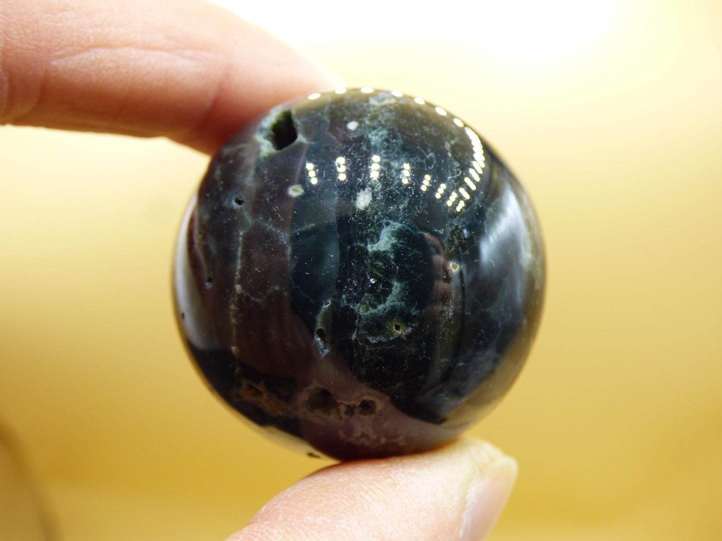 Ocean Jaspis grün - Edelstein Kugel Natur Heilstein Deko Kristall Geschenk Er Sie Mann Frau Haus Wohnung Energie Selten