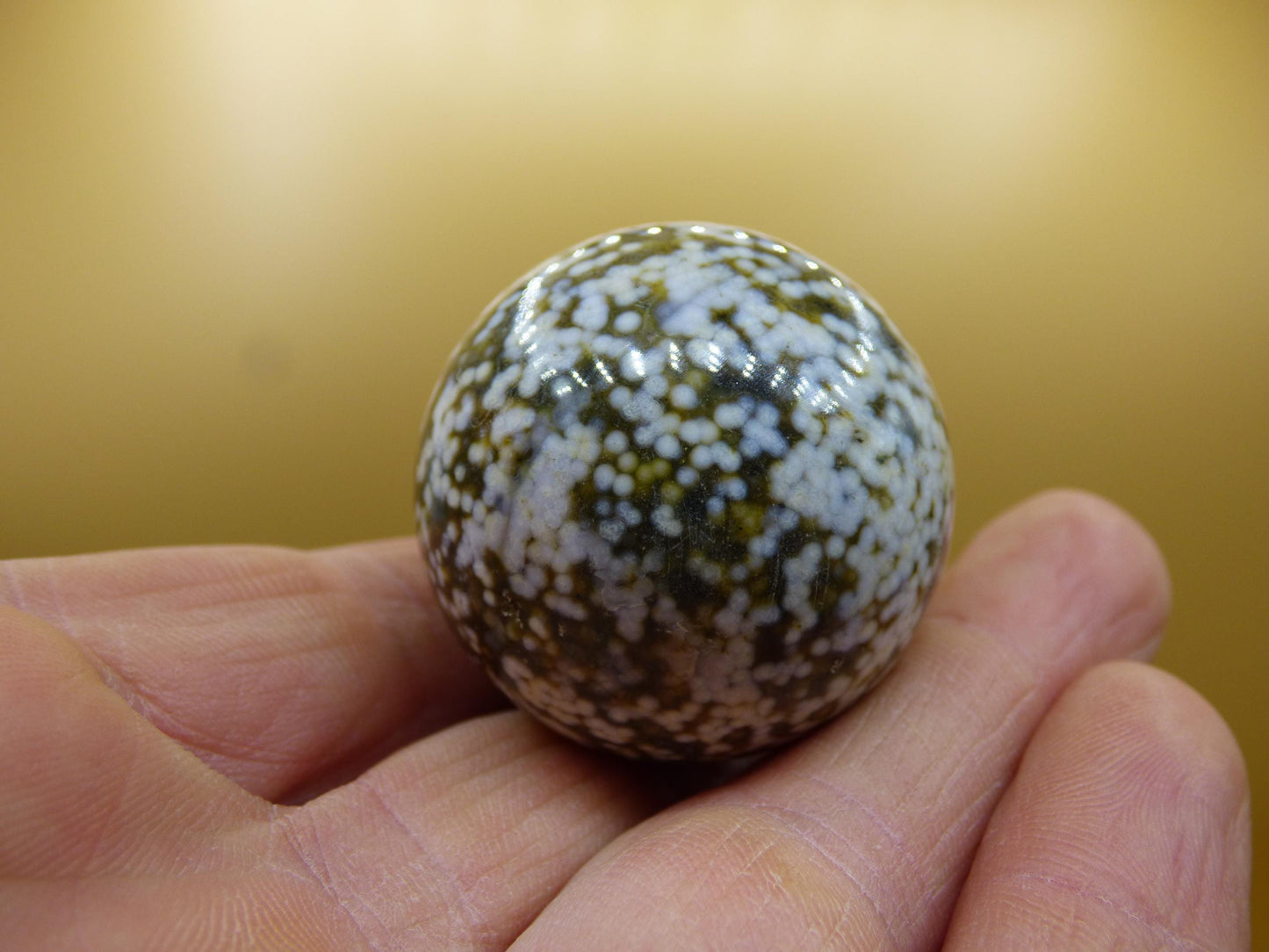 8 Adern Ocean Jaspis Orbicular weiß grün Edelstein Kugel Natur Heilstein Deko Kristall Geschenk Er Sie Mann Frau Haus Wohnung Energie Selten