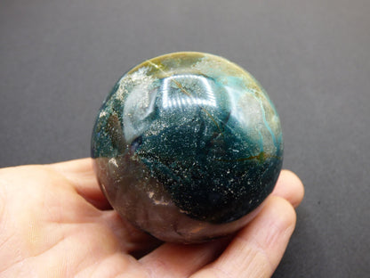 Ocean Jaspis blau grün - Edelstein Kugel Natur Heilstein Deko Kristall Geschenk Er Sie Mann Frau Haus Wohnung Energie Selten