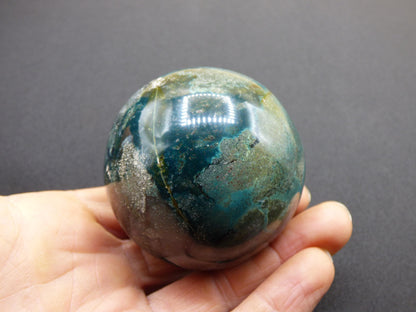 Ocean Jaspis blau grün - Edelstein Kugel Natur Heilstein Deko Kristall Geschenk Er Sie Mann Frau Haus Wohnung Energie Selten