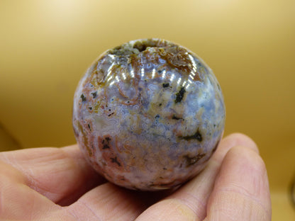 8 Adern Ocean Jaspis Orbicular - Edelstein Kugel Natur Heilstein Deko Kristall Geschenk Er Sie Mann Frau Haus Wohnung Energie Selten