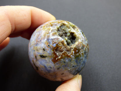 8 Adern Ocean Jaspis Orbicular - Edelstein Kugel Natur Heilstein Deko Kristall Geschenk Er Sie Mann Frau Haus Wohnung Energie Selten