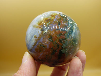 8 Adern Ocean Jaspis Orbicular - Edelstein Kugel Natur Heilstein Deko Kristall Geschenk Er Sie Mann Frau Haus Wohnung Energie Selten