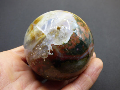 8 Adern Ocean Jaspis Orbicular - Edelstein Kugel Natur Heilstein Deko Kristall Geschenk Er Sie Mann Frau Haus Wohnung Energie Selten