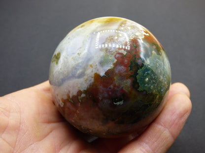 8 Adern Ocean Jaspis Orbicular - Edelstein Kugel Natur Heilstein Deko Kristall Geschenk Er Sie Mann Frau Haus Wohnung Energie Selten