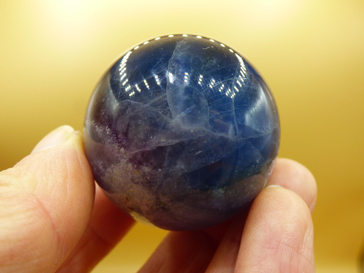 Fluorit blau lila *Rarität* - Edelstein Kugel Deko Sphere Kristall Heilstein Spielkugel Meditation Geschenk Er Sie Mann Frau Freundin Wohnen