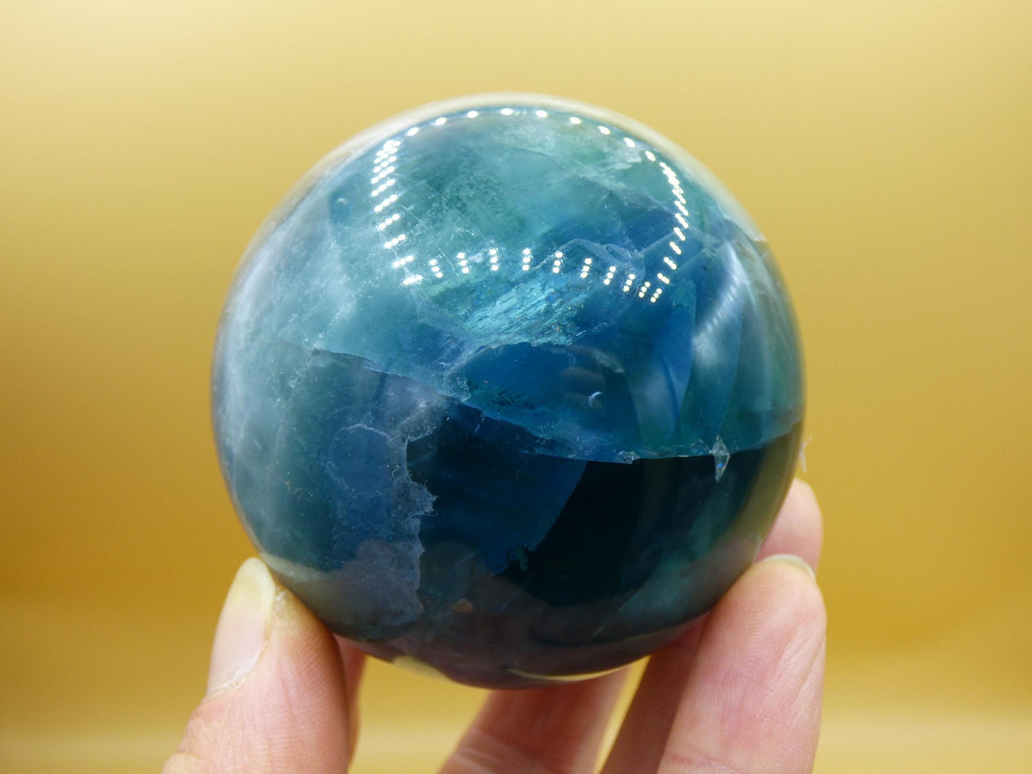 XL Fluorit blau *Rarität* - Edelstein Kugel Deko Sphere Kristall Heilstein Spielkugel Meditation Geschenk Er Sie Mann Frau Freundin