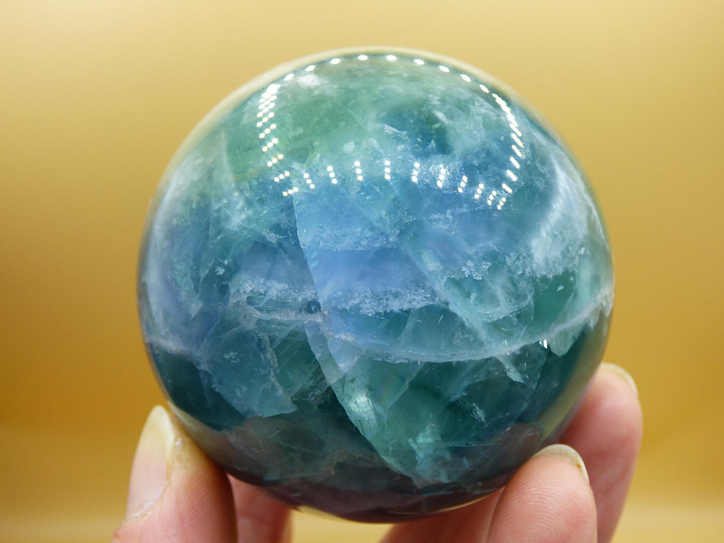 XL Fluorit blau *Rarität* - Edelstein Kugel Deko Sphere Kristall Heilstein Spielkugel Meditation Geschenk Er Sie Mann Frau Freundin