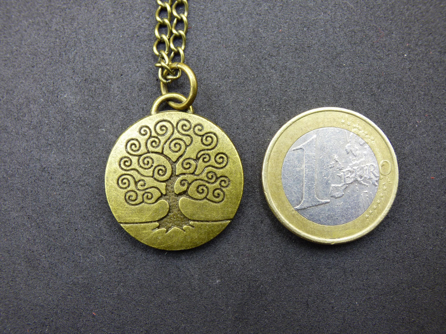 Arbre - Collier en bronze antique - Cadeau pour petite amie, homme, fille, fils, frère, sœur - Pendentif porte-bonheur hippie vintage ethnique