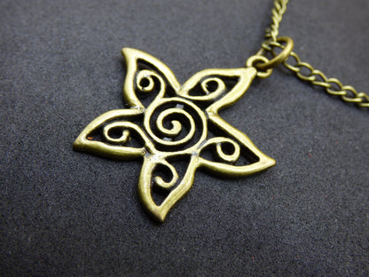 Collier Mandala Étoile de Mer - Bronze Antique - Cadeau pour petite amie, homme/femme, fille, fils, frère/sœur - Pendentif Vintage Hippie Porte-Bonheur