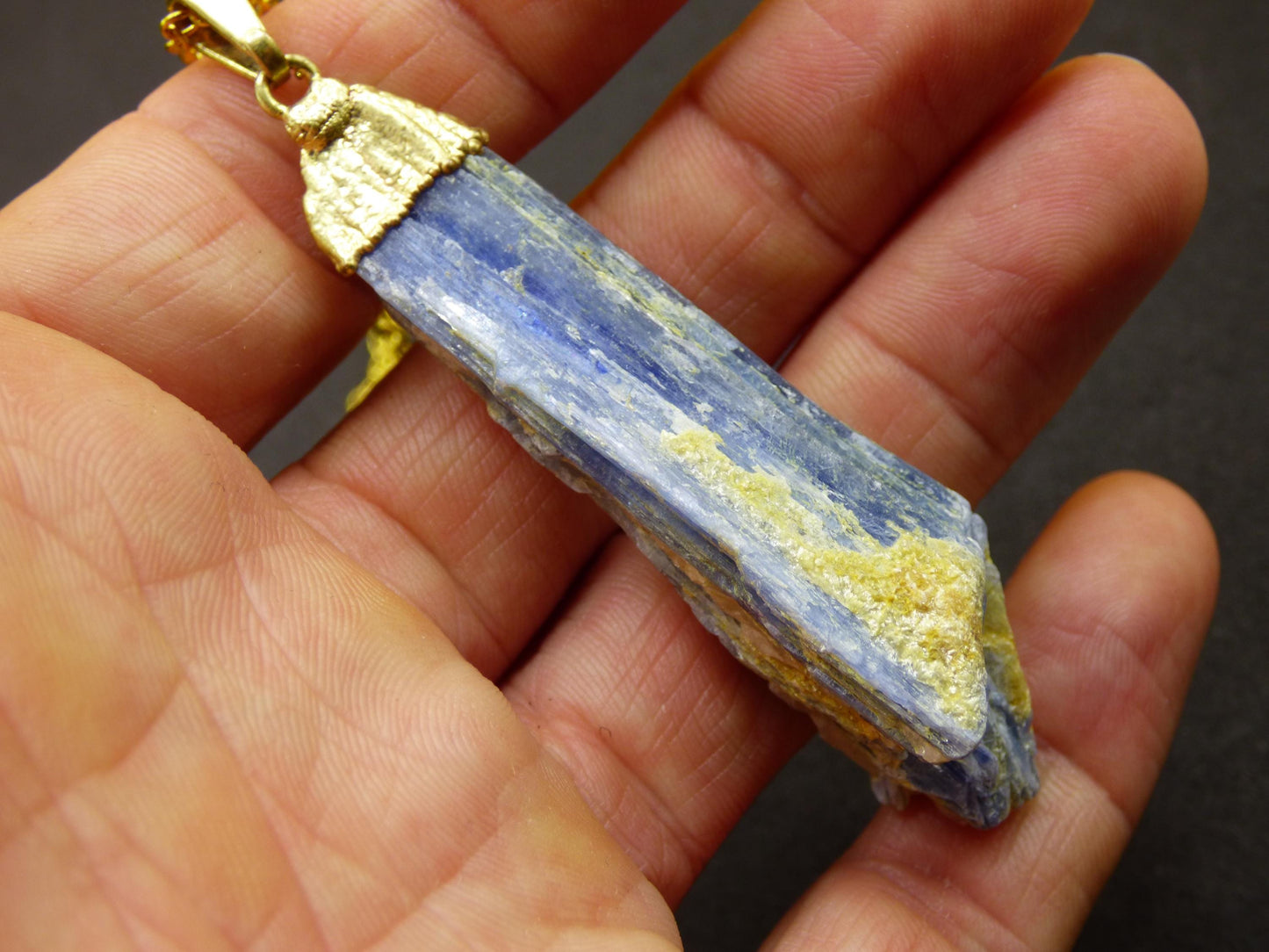 Kyanite / Cyanite / Disthene Sapparite Raw ~ Collier de pierres précieuses ~HIPPIE ~GOA ~Boho ~Ethno ~Nature ~Pierre de guérison