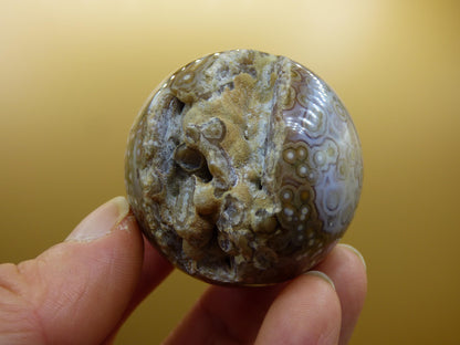 8 Adern Ocean Jaspis Orbicular grün - Edelstein Kugel Natur Heilstein Deko Kristall Geschenk Er Sie Mann Frau Haus Wohnung Energie Selten