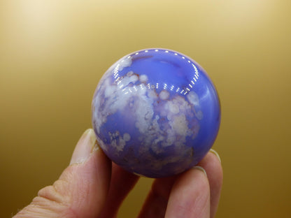 Blumen Achat blau Flower Blossom A- Edelstein Kugel Deko Kristall Sphere Meditation Heilstein Natur Geschenk Er Sie Mann Frau Selten Rarität