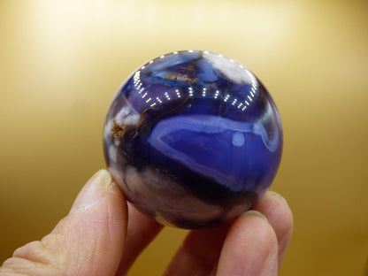 Blumen Achat blau Flower Blossom A- Edelstein Kugel Deko Kristall Sphere Meditation Heilstein Natur Geschenk Er Sie Mann Frau Selten Rarität