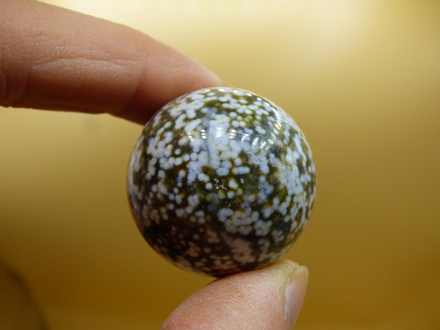 8 Adern Ocean Jaspis Orbicular weiß grün Edelstein Kugel Natur Heilstein Deko Kristall Geschenk Er Sie Mann Frau Haus Wohnung Energie Selten