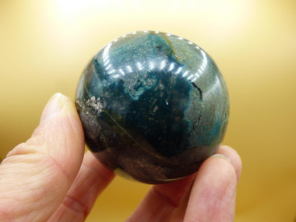 Ocean Jaspis blau grün - Edelstein Kugel Natur Heilstein Deko Kristall Geschenk Er Sie Mann Frau Haus Wohnung Energie Selten