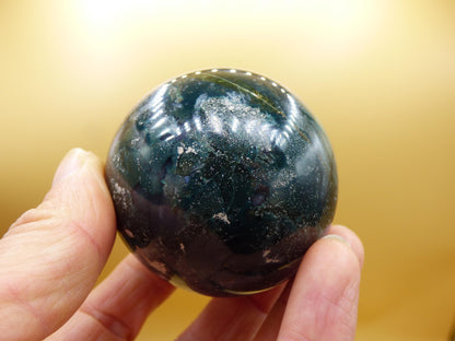 Ocean Jaspis blau grün - Edelstein Kugel Natur Heilstein Deko Kristall Geschenk Er Sie Mann Frau Haus Wohnung Energie Selten