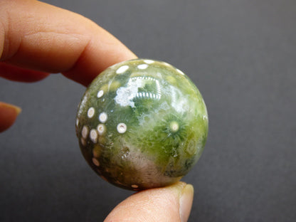 8 Adern Ocean Jaspis Orbicular weiß grün Edelstein Kugel Natur Heilstein Deko Kristall Geschenk Er Sie Mann Frau Haus Wohnung Energie Selten