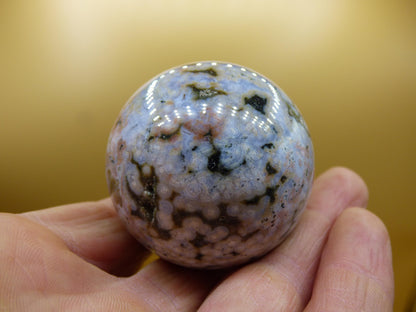 8 Adern Ocean Jaspis Orbicular - Edelstein Kugel Natur Heilstein Deko Kristall Geschenk Er Sie Mann Frau Haus Wohnung Energie Selten