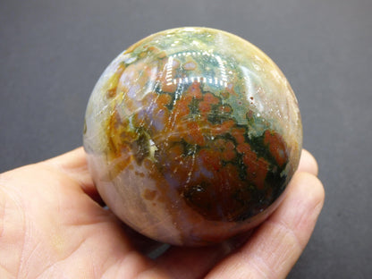 8 Adern Ocean Jaspis Orbicular - Edelstein Kugel Natur Heilstein Deko Kristall Geschenk Er Sie Mann Frau Haus Wohnung Energie Selten