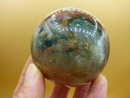 8 Adern Ocean Jaspis Orbicular - Edelstein Kugel Natur Heilstein Deko Kristall Geschenk Er Sie Mann Frau Haus Wohnung Energie Selten