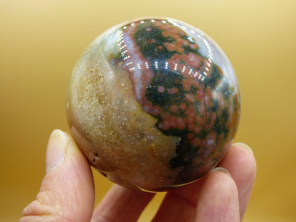 8 Adern Ocean Jaspis Orbicular - Edelstein Kugel Natur Heilstein Deko Kristall Geschenk Er Sie Mann Frau Haus Wohnung Energie Selten