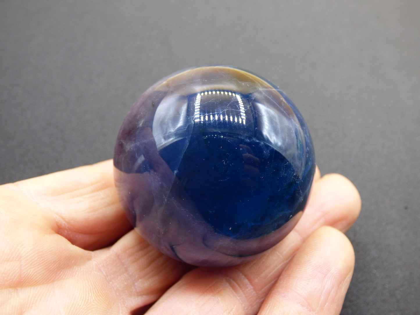 Fluorit blau lila *Rarität* - Edelstein Kugel Deko Sphere Kristall Heilstein Spielkugel Meditation Geschenk Er Sie Mann Frau Freundin Wohnen
