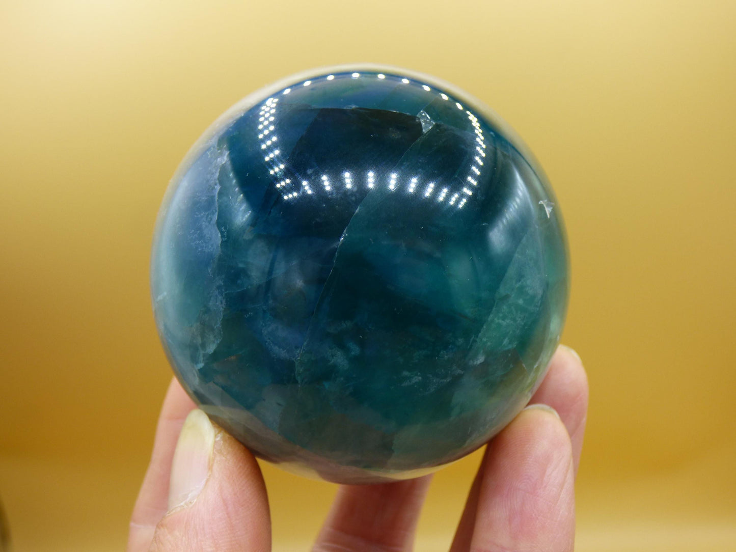 XL Fluorit blau *Rarität* - Edelstein Kugel Deko Sphere Kristall Heilstein Spielkugel Meditation Geschenk Er Sie Mann Frau Freundin