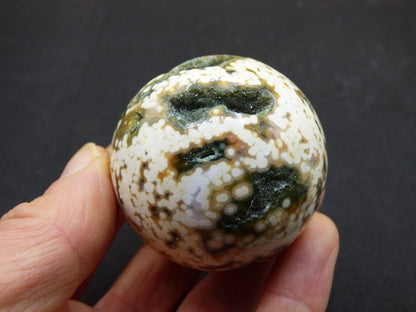 8 Adern Ocean Jaspis Orbicular grün gelb weiß Edelstein Kugel Rarität Natur Heilstein Deko Kristall Geschenk Er Sie Mann Frau Energie Selten