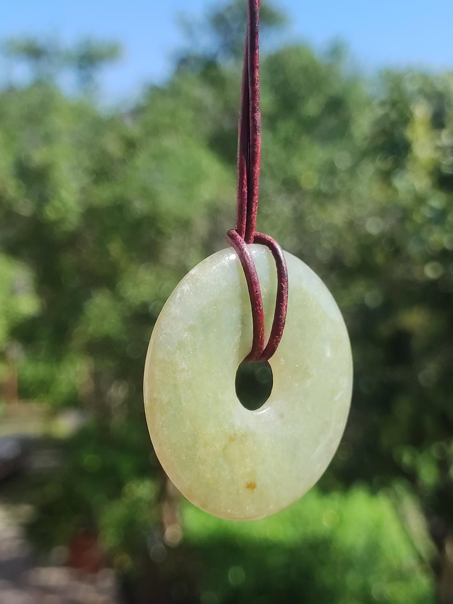 40mm Birmanie Jade *Rarité* ~ Collier de pierres précieuses Homme Femme Nature Pierre de guérison Puissance Énergie Rareté Cristal He She Pendentif Nature Cadeau Vert