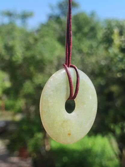 40mm Birmanie Jade *Rarité* ~ Collier de pierres précieuses Homme Femme Nature Pierre de guérison Puissance Énergie Rareté Cristal He She Pendentif Nature Cadeau Vert
