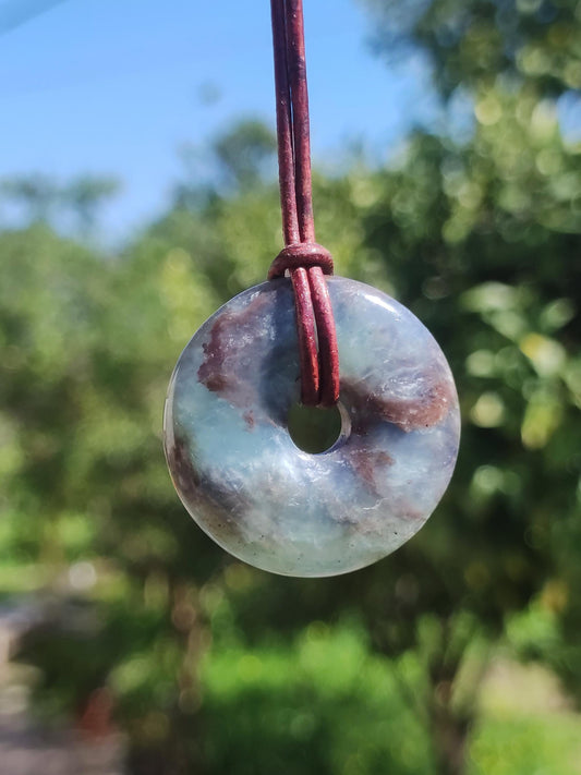Opal Andean Opal black blue ~ Gemstone Necklace Boho Ethno Nature Donut Protection Symbol Healing Stone Matrix Collector Mineral Rarity Man Woman