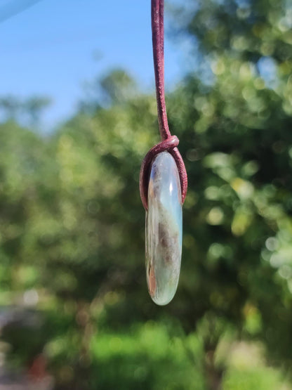 Opale Andine Opale Noir Bleu ~ Collier de pierres précieuses Boho Ethno Nature Donut Protection Symbole Guérison Pierre Matrice Collecteur Minéral Rareté Homme Femme