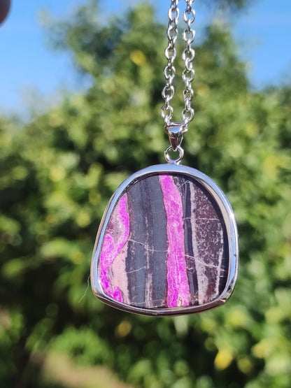 Sugilite / Sugilite incl. 925 silver setting purple gemstone necklace natural healing stone energy rarity man woman him her gift noble high quality
