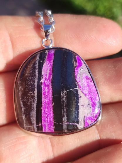 Sugilite / Sugilite incl. 925 silver setting purple gemstone necklace natural healing stone energy rarity man woman him her gift noble high quality