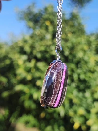 Sugilite / Sugilite incl. 925 silver setting purple gemstone necklace natural healing stone energy rarity man woman him her gift noble high quality