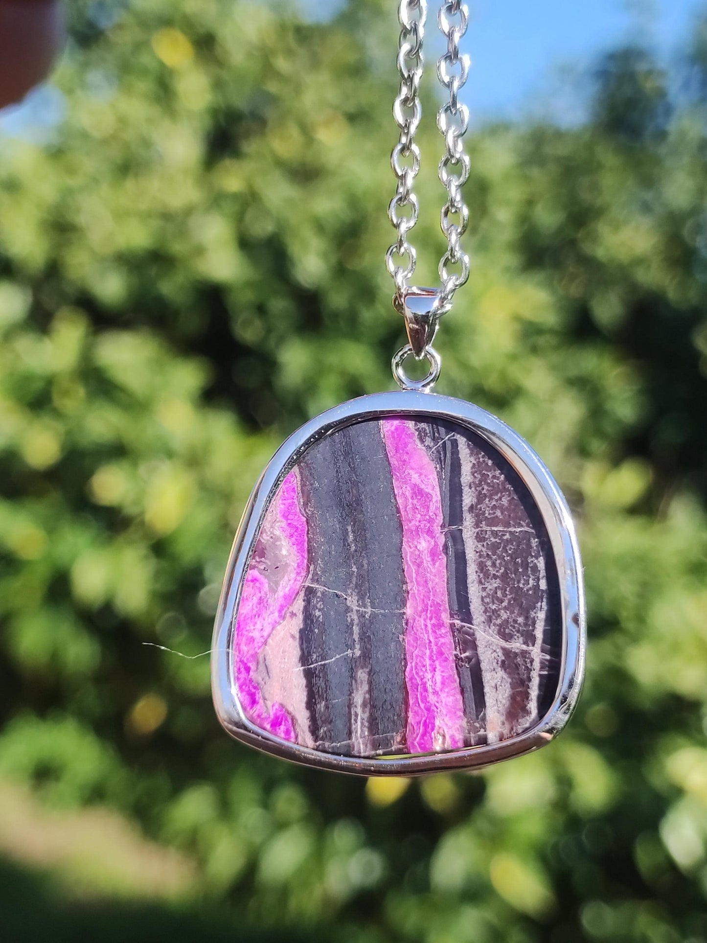 Sugilite / Sugilite incl. 925 silver setting purple gemstone necklace natural healing stone energy rarity man woman him her gift noble high quality