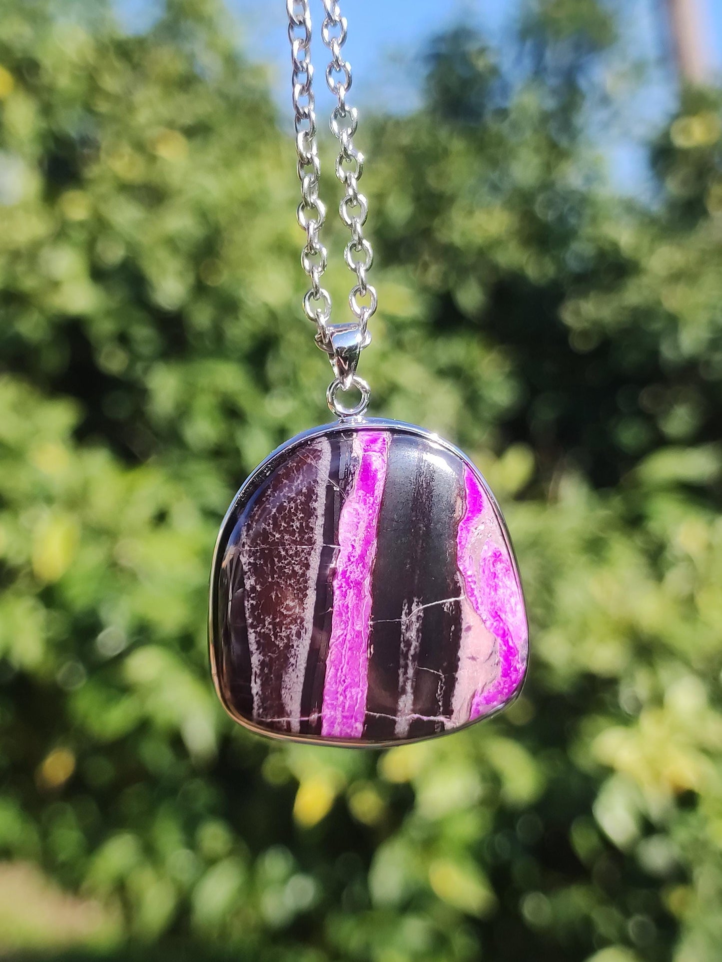 Sugilite / Sugilite incl. 925 silver setting purple gemstone necklace natural healing stone energy rarity man woman him her gift noble high quality