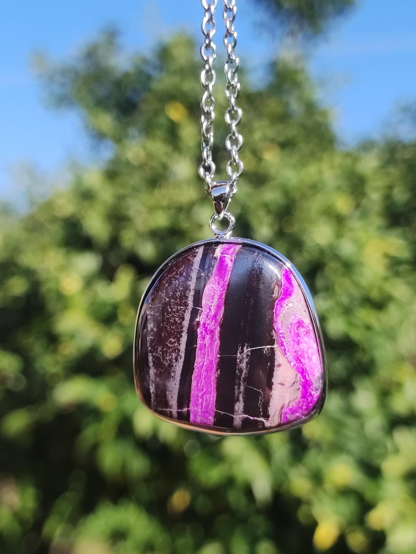 Sugilite / Sugilite incl. 925 silver setting purple gemstone necklace natural healing stone energy rarity man woman him her gift noble high quality