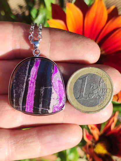 Sugilite / Sugilite incl. 925 silver setting purple gemstone necklace natural healing stone energy rarity man woman him her gift noble high quality