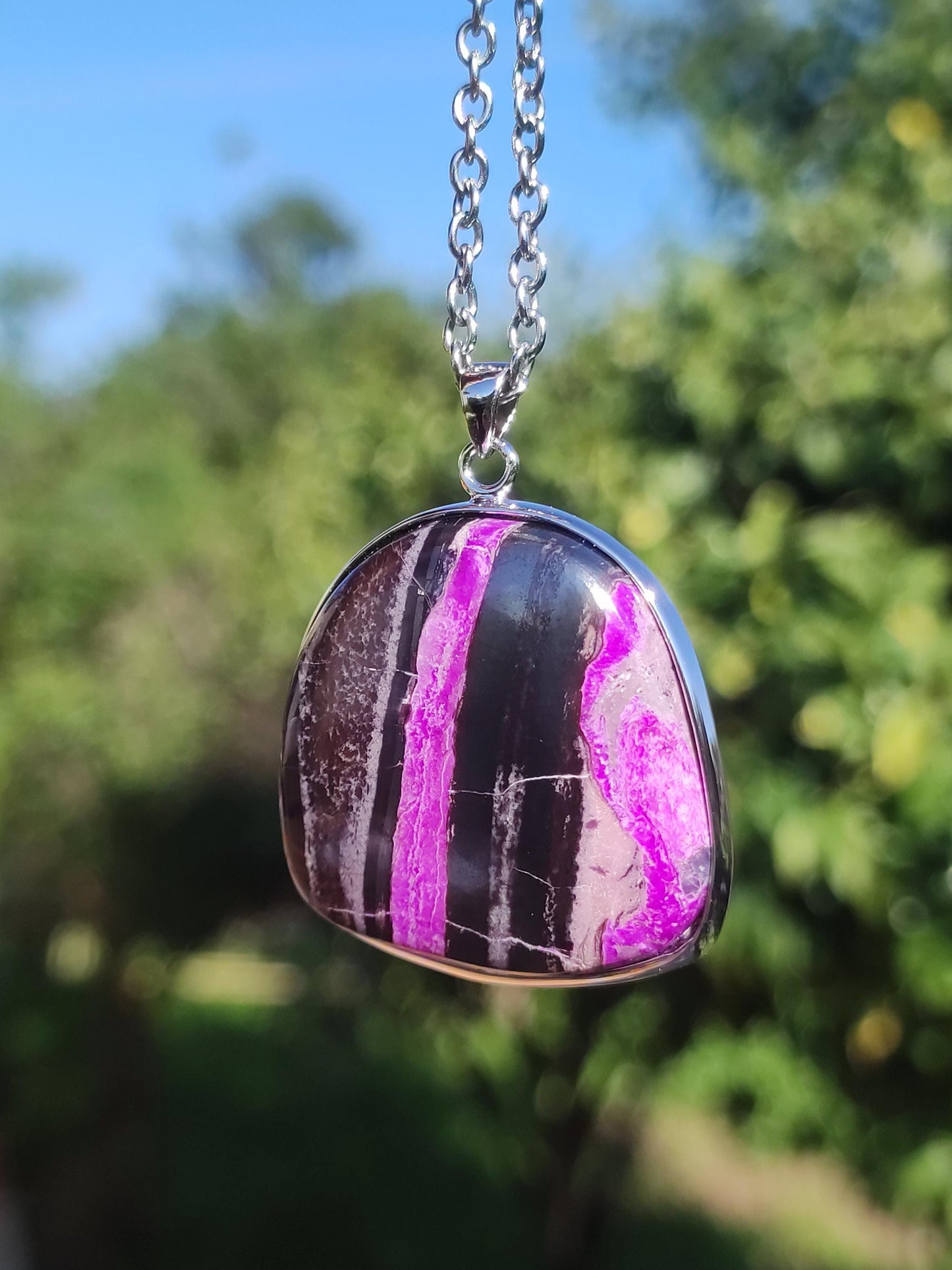 Sugilite / Sugilite incl. 925 silver setting purple gemstone necklace natural healing stone energy rarity man woman him her gift noble high quality