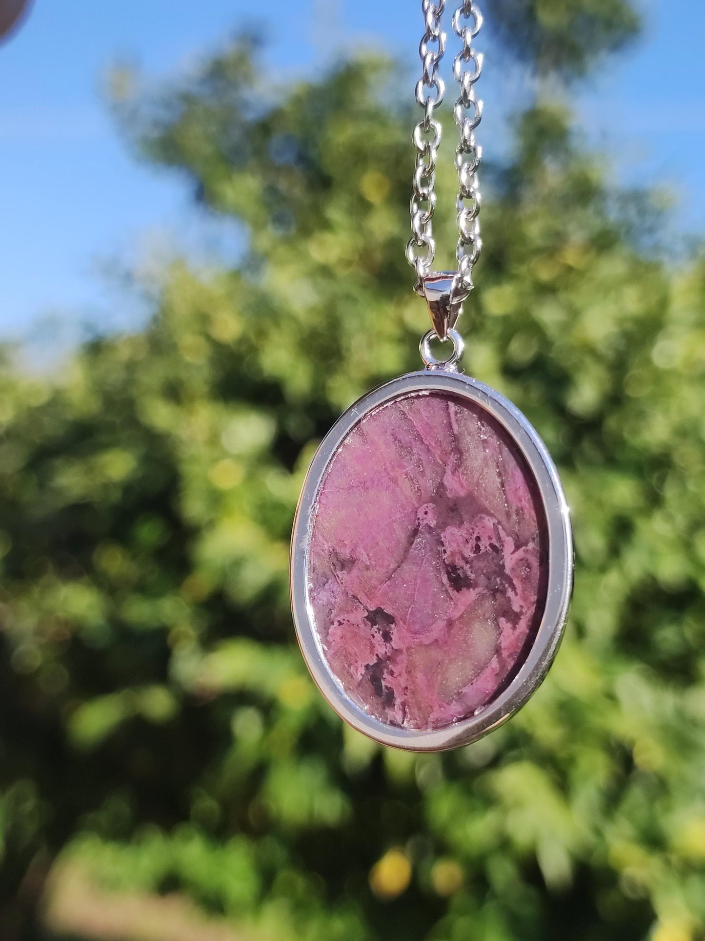 Sugilite / Sugilite incl. 925 silver setting purple gemstone necklace natural healing stone energy rarity man woman him her gift noble high quality