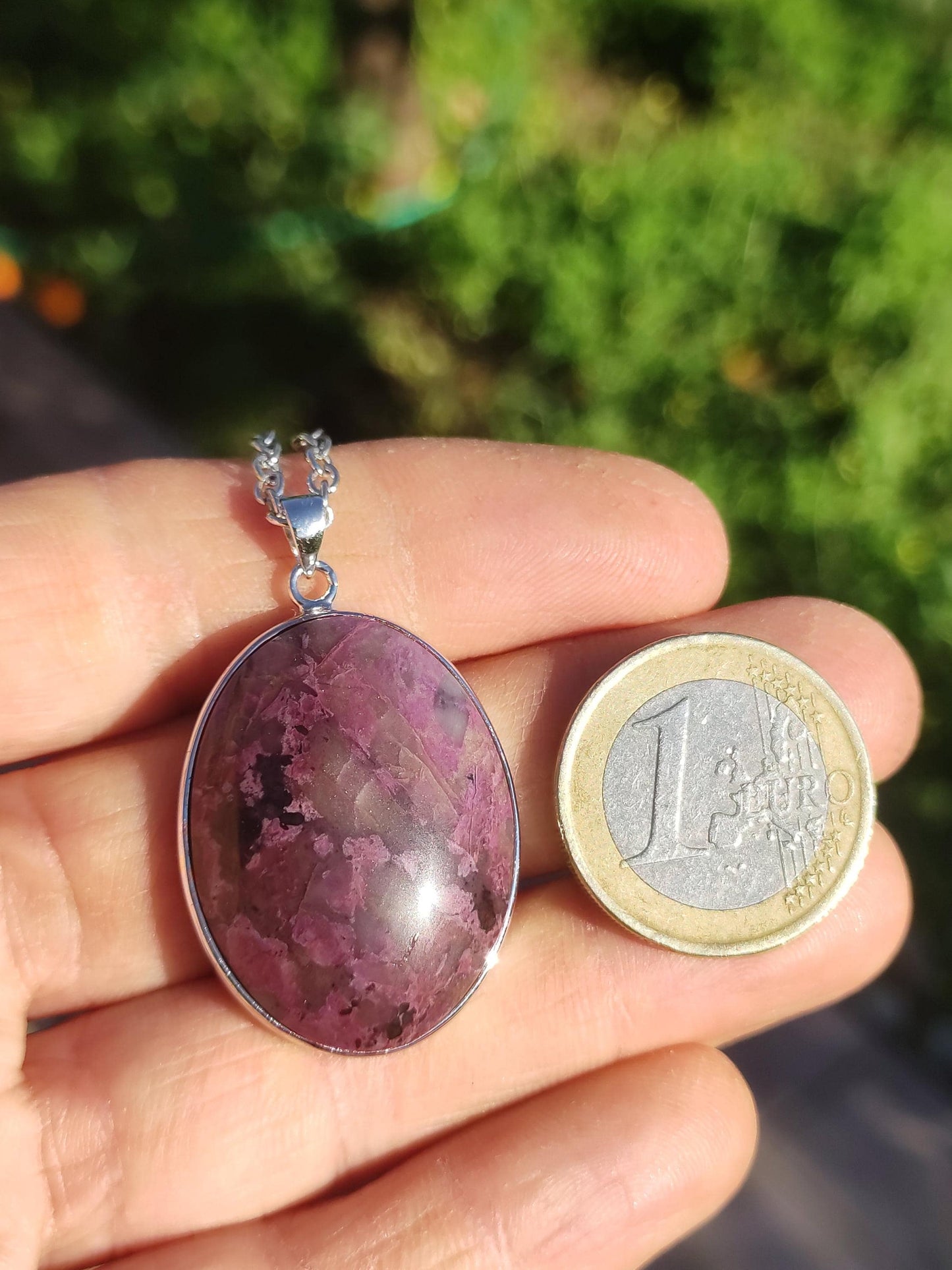 Sugilite / Sugilite incl. 925 silver setting purple gemstone necklace natural healing stone energy rarity man woman him her gift noble high quality
