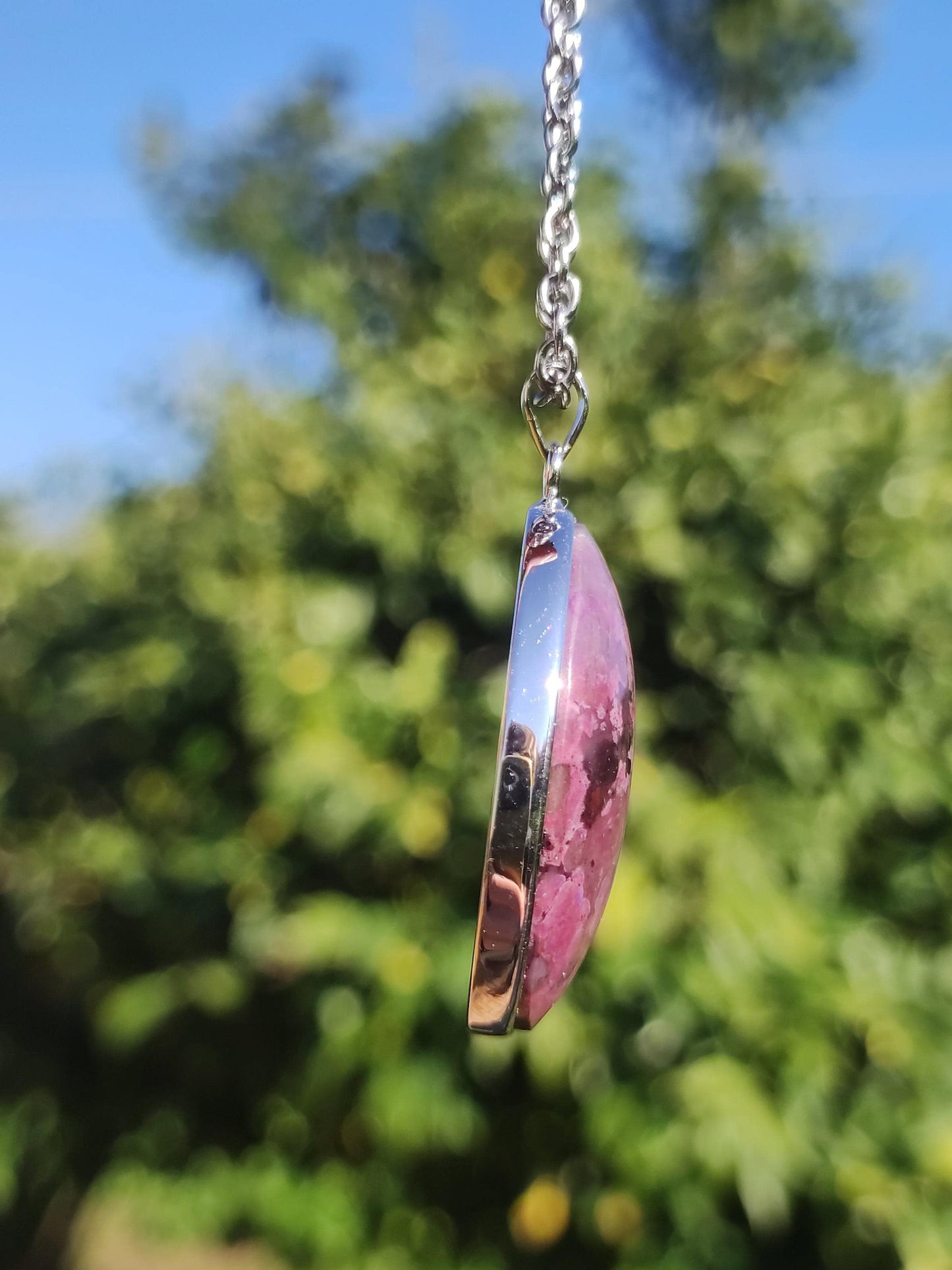 Sugilite / Sugilite incl. 925 silver setting purple gemstone necklace natural healing stone energy rarity man woman him her gift noble high quality